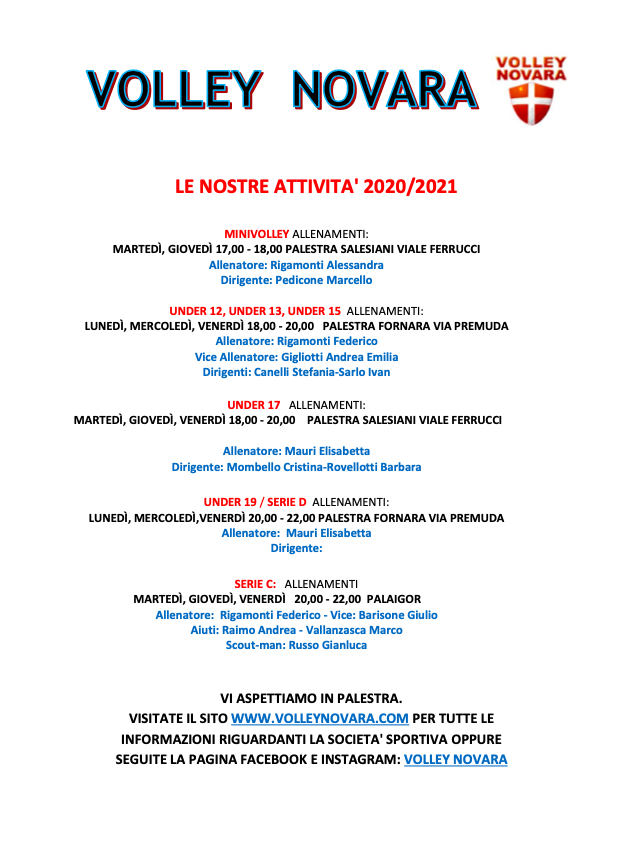 LA SITUAZIONE ORGANIZZATIVA DEGLI ALLENAMENTI NELLA NORMALE GESTIONE